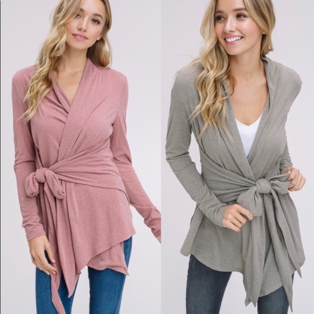 🎉LAST ONE🎉 Rosewood Tie Shrug (Host Pick!)